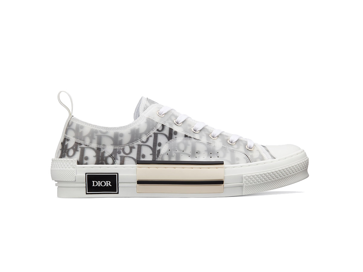 Giày Dior B23 High Top Sneaker In Dior Oblique Replica 11 Trắng Full