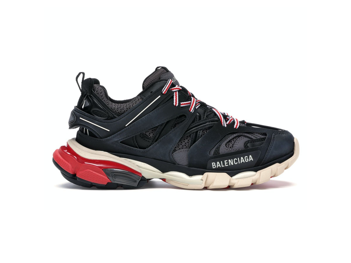 BALENCIAGA Track3 distressed logodetailed rubbertrimmed mesh sneakers   NETAPORTER